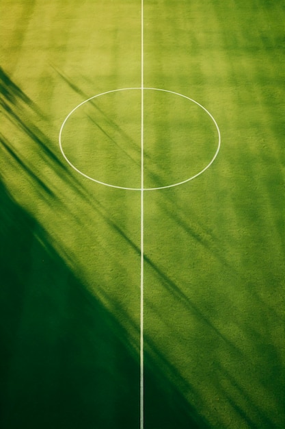 Бесплатное фото Вид на футбольное поле