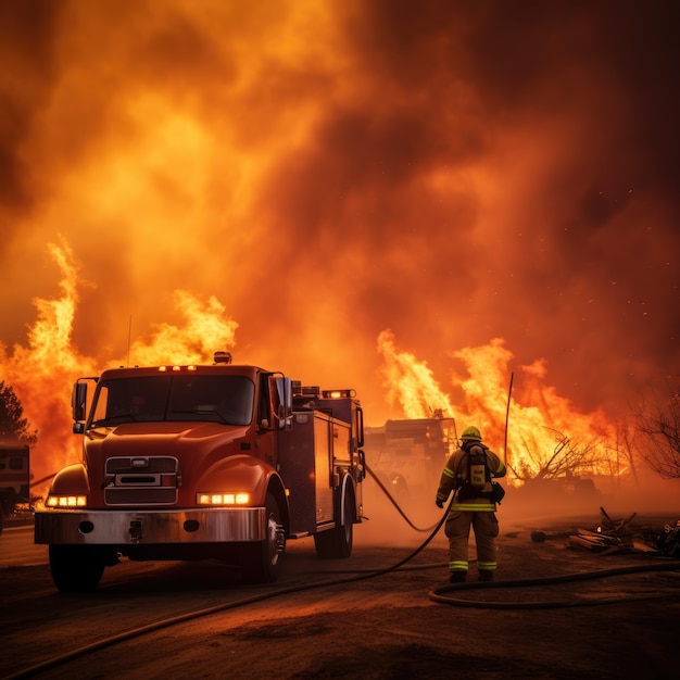 Бесплатное фото Пожары и их последствия для природы
