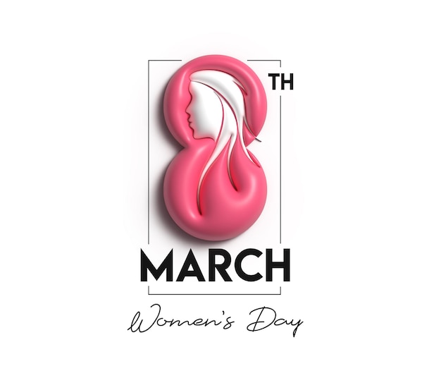 Free photo womens day  8 march space of your text 3d render illustration design
