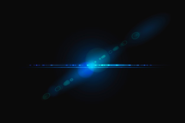 Бесплатное фото Абстрактные синие линзы с элементом дизайна призрак спектра
