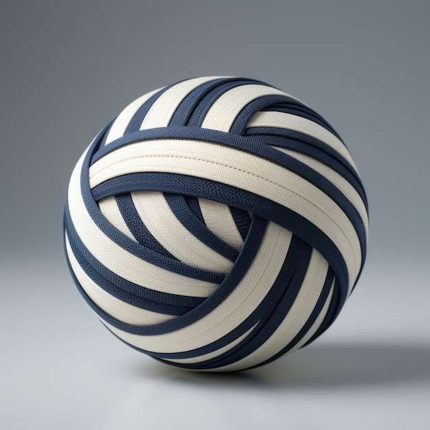 Foto gratuita sfera 3d creativa astratta con effetto palla di filato