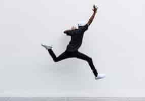 Free photo african man jumping