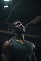 Бесплатное фото Атлетический мужчина, поддерживающий форму, практикуя гимнастику