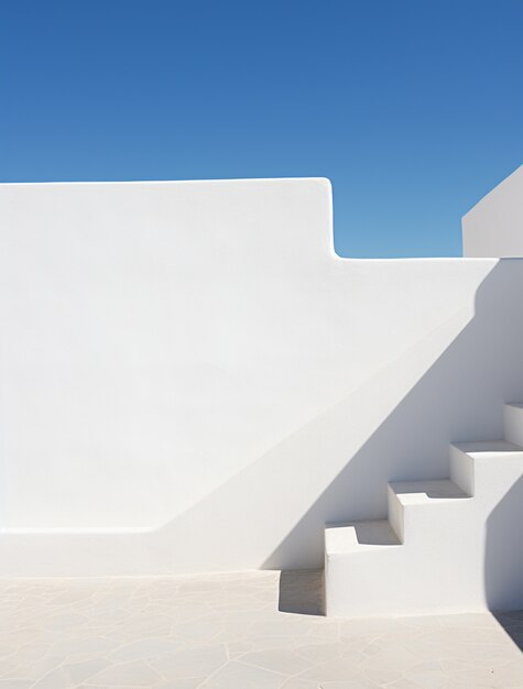 Фон с простой средиземноморской сценой и белыми стенами