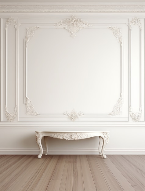 Бесплатное фото Фон с простыми белыми стенами и мебелью