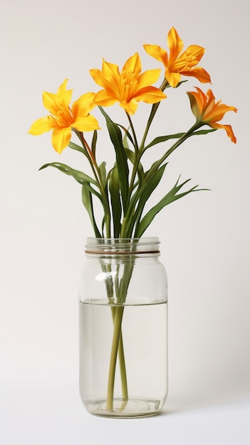 Бесплатное фото Красивая цветочная ваза в студии