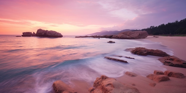 Бесплатное фото Красивый пейзаж на берегу моря