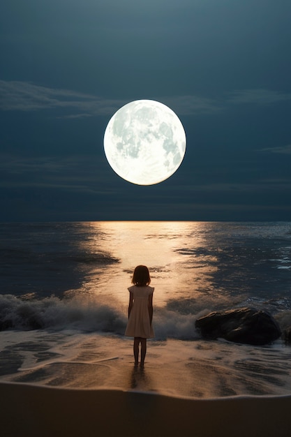 Free photo beautiful photorealistic moon