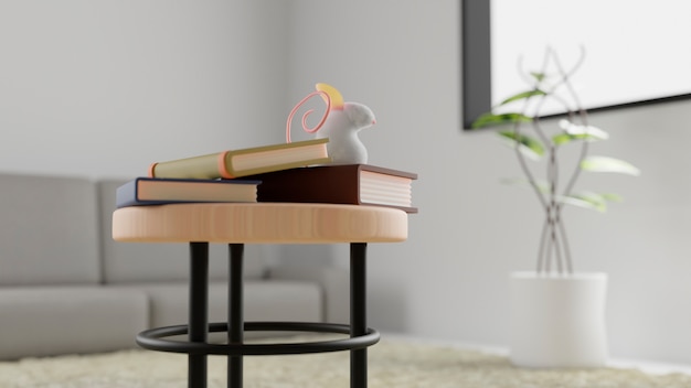Бесплатное фото Книги и мышь на столе натюрморт
