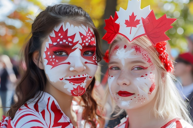 Free photo canada day celebration with maple leaf symbol