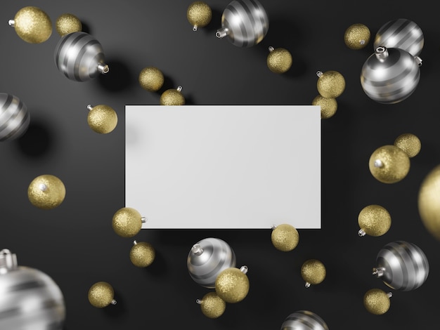 Бесплатное фото Рождественская концепция с шарами и копией пространства
