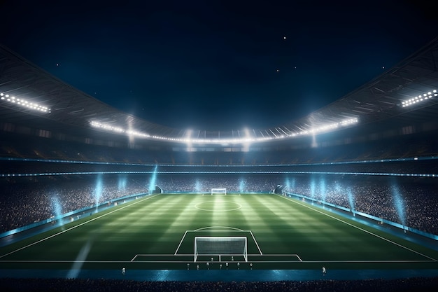 Бесплатное фото Кинематографический футбольный стадион