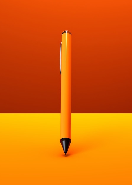 무료 사진 주황색 펜에 가까이