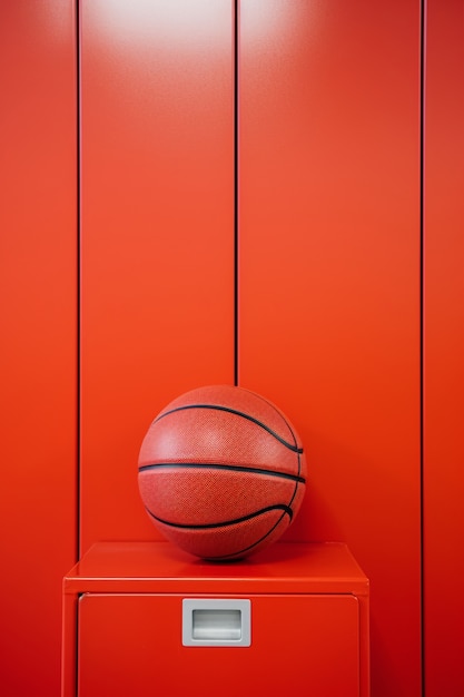 Бесплатное фото Рядом с баскетбольным мячом
