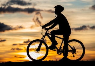 silhouette bicicletta