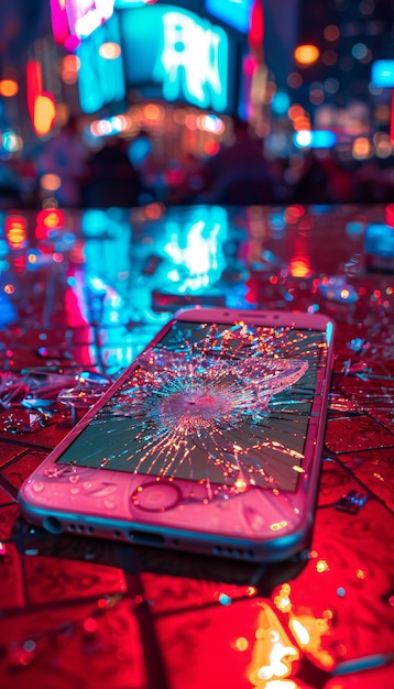 Free photo destruction of smartphone scene