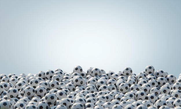 Бесплатное фото Вид спереди композиции с футбольными мячами