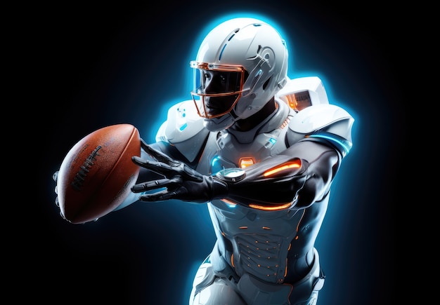 Free photo futuristic football game player