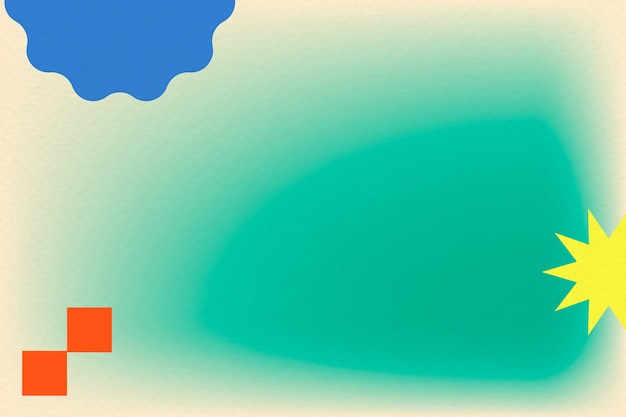 Бесплатное фото Зеленый градиентный фон в абстрактном стиле мемфиса с ретро-каймой