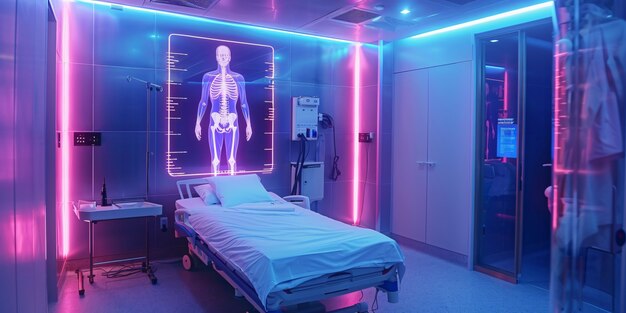Images that simulate x-rays with neon colors