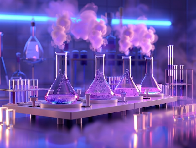 Laboratory 3d glassware