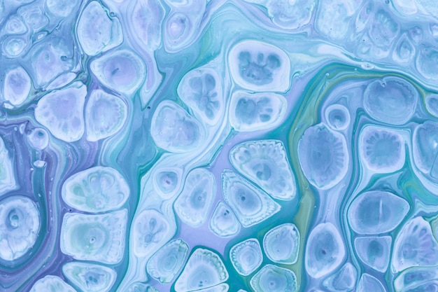 Foto gratuita pittura acrilica a bolle blu chiaro
