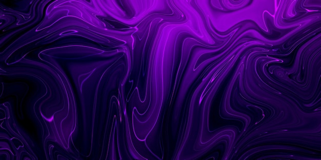 Бесплатное фото Жидкое фиолетовое искусство рисует абстрактный красочный фон с цветными всплесками и рисует современное искусство