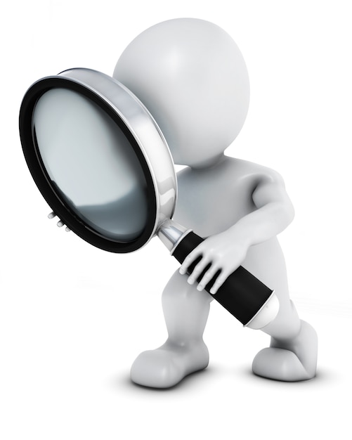 Free photo man searching with magnifying glass