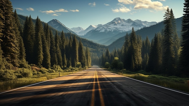 Free photo minimalist photorealistic road