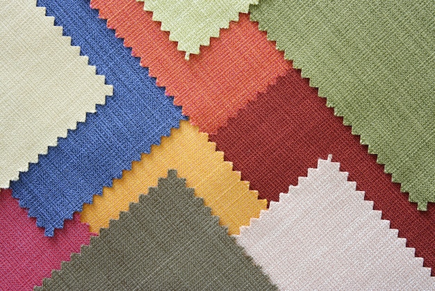 Бесплатное фото Многоцветные образцы текстуры ткани