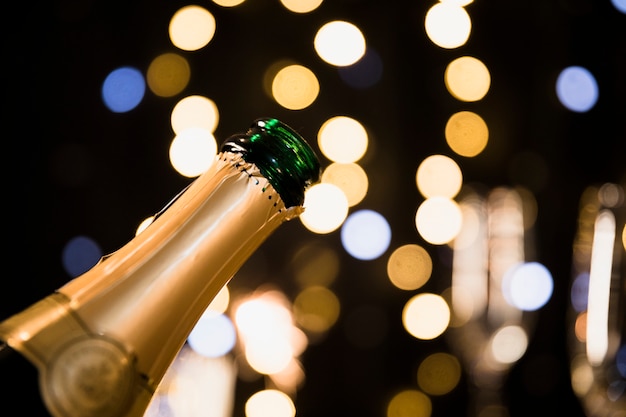 Бесплатное фото Новогодний фон с шампанским