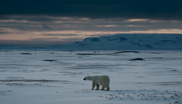 Бесплатное фото Один величественный тюлень на далекой льдине, созданный ии