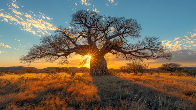 Бесплатное фото Фотореалистичное дерево с ветвями и стволом на открытом воздухе в природе