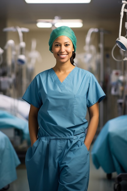 Portrait of female working nurse