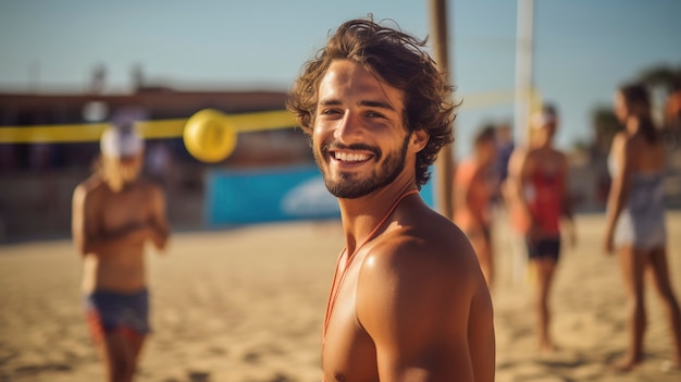 Портрет мужчины на пляже