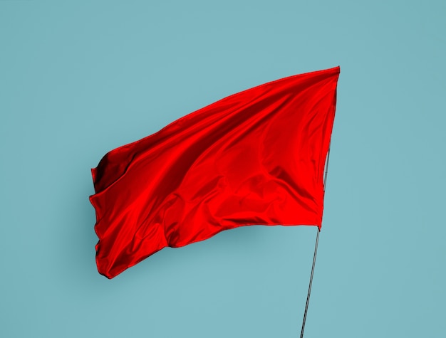 Бесплатное фото Коллаж красного флага на пустом изображении