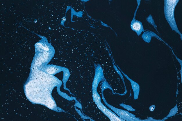Swirls of blue foam