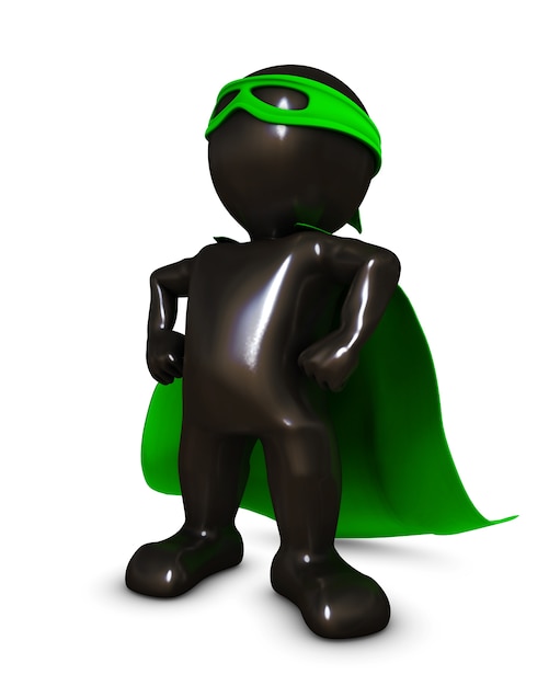 Бесплатное фото superheroe с зеленой накидке