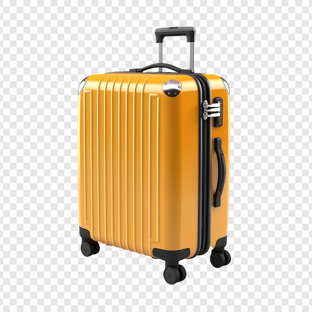Free PSD 3d suitcase isolated on transparent background