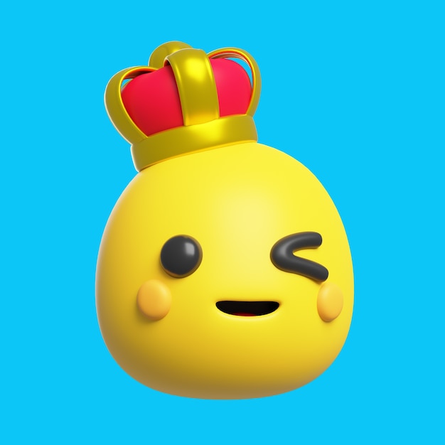 Free PSD 3d rendering of emoji icon