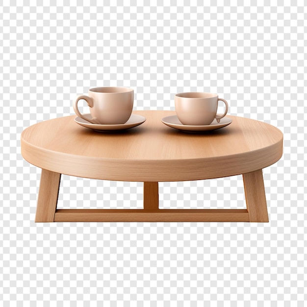 Бесплатный PSD Кофейный стол изолирован на прозрачном фоне