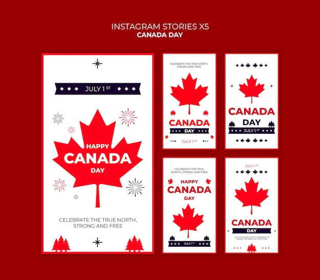 Free PSD canada day template design