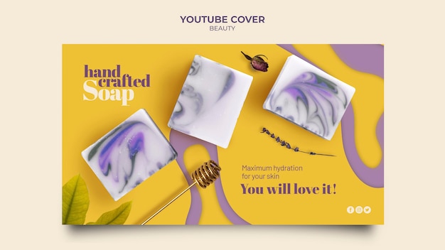 Free PSD creative handcrafted soap youtube cover