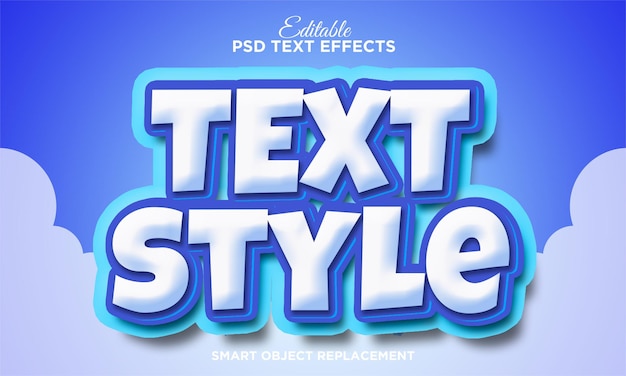 Free PSD cute cartoon text effect