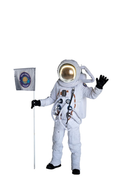 Free PSD astronaut wearing spacesuit