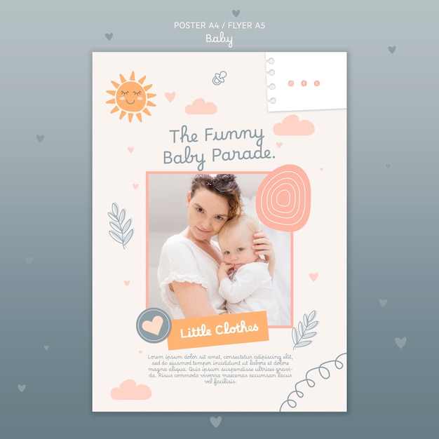 Free PSD baby template design