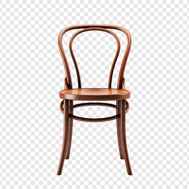 Бесплатный PSD Деревянный стул, изолированный на прозрачном фоне