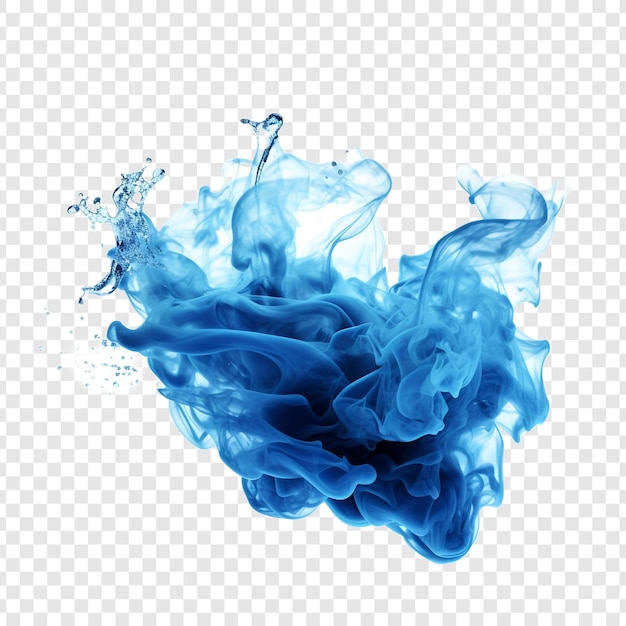 Free PSD blue fire isolated on transparent background
