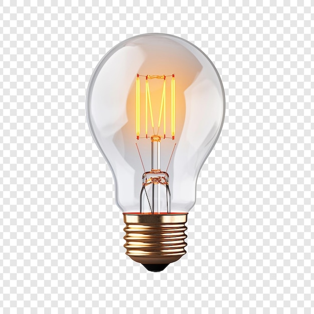 Free PSD bulb isolated on transparent background