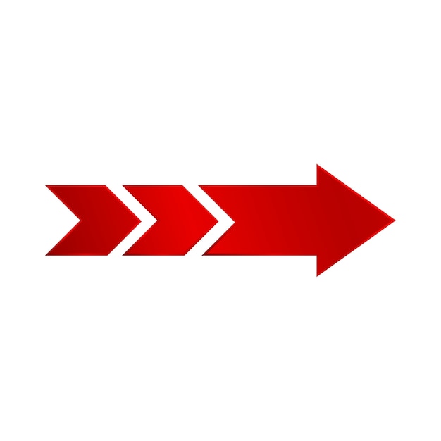 無料PSD 分離された赤いグラデーションの矢印
